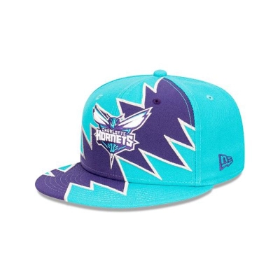 Blue Charlotte Hornets Hat - New Era NBA Flash 9FIFTY Snapback Caps USA3751680